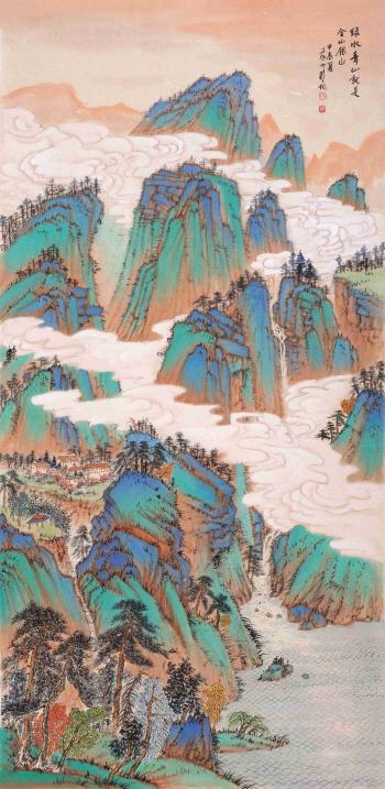 绘画 《绿水青山就是金山银山》 黄方明 福建省交通书画艺术协会(1).jpg